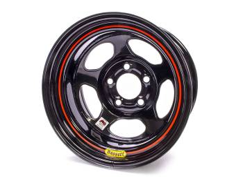 Bassett Racing Wheels - Bassett Inertia Advantage Wheel - 15 x 10" - 6.000" Backspace - 5 x 5.00" Bolt Pattern - Steel - Black Powder Coat