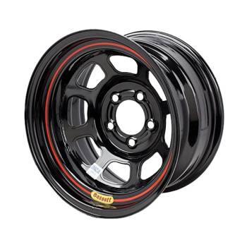 Bassett Racing Wheels - Bassett DOT Street Legal Wheel - 15 x 7" - 4.000" Backspace - 5 x 100 mm Bolt Pattern - Steel - Black Powder Coat
