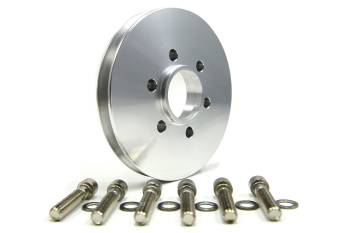 The Blower Shop - The Blower Shop V-Belt Accessory Pulley - 1 Groove - 6.00" Diameter - Hardware Included - Aluminum - Polished - Chevy V8