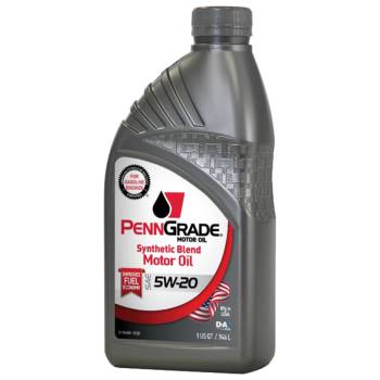 PennGrade Motor Oil - PennGrade Synthetic Blend Motor Oil - 5W20 - Semi-Synthetic - 1 qt Bottle