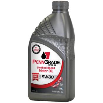 PennGrade Motor Oil - PennGrade Synthetic Blend Motor Oil - 5W30 - Semi-Synthetic - 1 qt Bottle