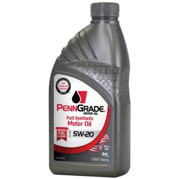 PennGrade Motor Oil - PennGrade Full Synthetic Motor Oil - 5W20 - Synthetic - 1 qt Bottle