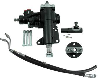 Borgeson - Borgeson Power Steering Box - 14 to 1 Ratio - Brackets/Joints/Lines/Pump - Iron - With Factory Power Steering - Ford Inline-6