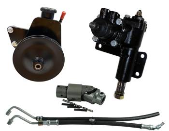 Borgeson - Borgeson Power Steering Box - 14 to 1 Ratio - 1-1/8" Sector Shaft - Iron - Black Paint - GM