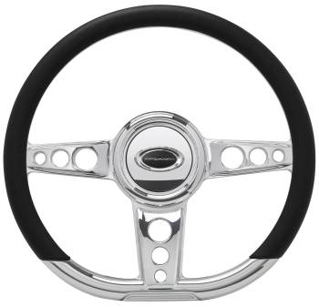Billet Specialties - Billet Specialties Trans Am Steering Wheel - D-Shaped - 14" Diameter - 3 Spoke - 2" Dish - Aluminum - Polished