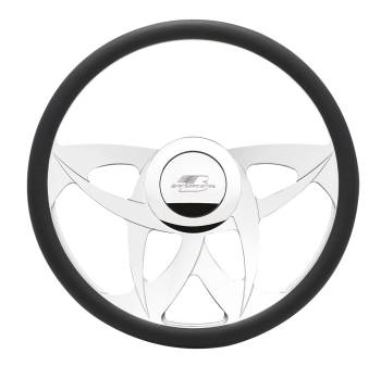 Billet Specialties - Billet Specialties Twinspin Steering Wheel Half Wrap - 15.5" Diameter - Aluminum - Polished