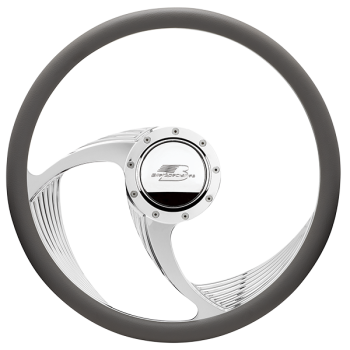 Billet Specialties - Billet Specialties Spyder Steering Wheel Half Wrap - 15.5" Diameter - Aluminum - Polished