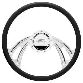 Billet Specialties - Billet Specialties Twister Steering Wheel Half Wrap - 15.5" Diameter - Aluminum - Polished