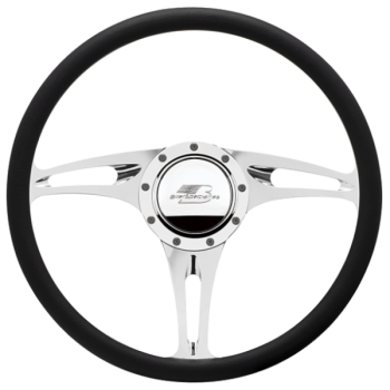 Billet Specialties - Billet Specialties Stealth Steering Wheel Half Wrap - 15.5" Diameter - Aluminum - Polished