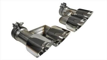 Corsa Performance - Corsa Exhaust Tip - Clamp-On - 3" Inlet - Dual 4" Round Outlets - Stainless - Polished
