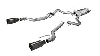 Corsa Performance - Corsa Sport Exhaust System - Cat-Back - 3" Diameter - Dual Rear Exit - 5" Gray Tips - Stainless - Ford Ecoboost-Series