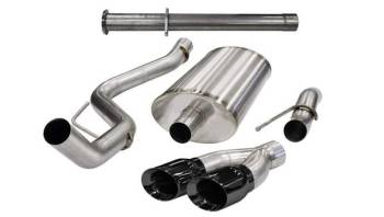 Corsa Performance - Corsa Xtreme Exhaust System - Cat-Back - 3" Diameter - Single Side Exit - Dual 4" Black Tips - Stainless