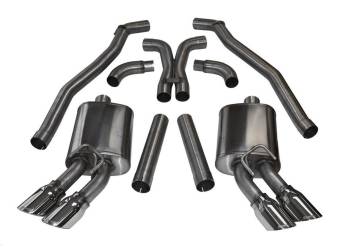 Corsa Performance - Corsa Sport Exhaust System - Cat-Back - 3" Diameter - Dual Rear Exit - Dual 4" Polished Tips - Stainless