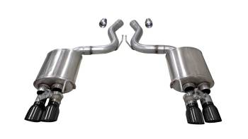 Corsa Performance - Corsa Sport Exhaust System - Axle-Back - 3" Diameter - Dual Rear Exit - Dual 4" Black Tips - Stainless - Ford Coyote