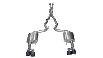 Corsa Performance - Corsa Xtreme Exhaust System - Cat-Back - 3" Diameter - Dual Rear Exit - Dual 4" Black Tips - Stainless - Ford Coyote