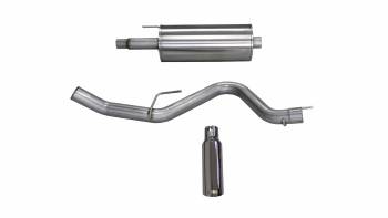 Corsa Performance - Corsa Sport Exhaust System - Cat-Back - 3" Diameter - Single Rear Exit - 4" Polished Tips - Stainless - Ford Coyote