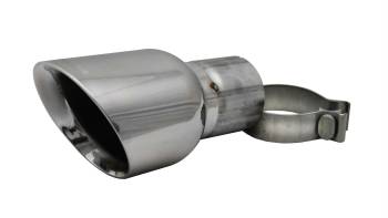Corsa Performance - Corsa Exhaust Tip - Clamp On - 4-1/2" Round Outlet - Dual Wall - Beveled Edge - Angled Cut - Stainless - Polished
