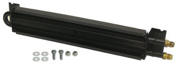Derale Performance - Derale Fluid Cooler - Tube Type - 6 AN Male Inlet/Outlet - Hardware - Aluminum/Copper - Black Powder Coat - Universal