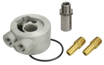 Derale Performance - Derale Oil Thermostat - Screw-In - 3/4-16" Center Thread - 3/8" NPT Female Inlet - 3/8" NPT Female Outlet - Aluminum