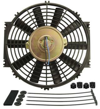 Derale Performance - Derale Electric Cooling Fan - Push/Pull - 500 CFM - Straight Blade - 11-1/4 x 11" - 2-3/8" Thick - Plastic