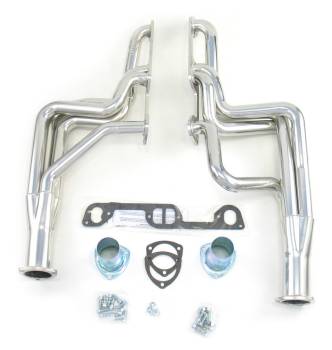 Doug's Headers - Doug's Headers - 3/8" Thickness - 3" Collector - Gaskets Included - Steel - Silver Ceramic-Metallic