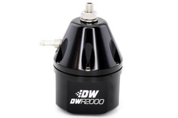 DeatschWerks - DeatschWerks Fuel Pressure Regulator - In-Line - 10 AN Inlets - 8 AN Outlet - 3/16" Vacuum Line - 1/8" NPT Port - Aluminum - Black