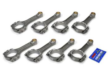 Eagle Specialty Products - Eagle I-Beam Connecting Rod - 6.100" Long - Bushed - 3/8" Cap Screws - Forged Steel - GM LS-Series - (Set of 8)