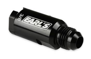 Earl's - Earl's Fuel Line Adapter Fitting - Straight - 3/8" SAE Female Quick Disconnect to 6 AN Male - Aluminum - Black