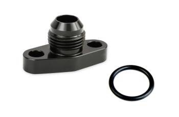 Earl's - Earl's Turbo Fitting - Adapter - Straight - Oil Pan Drain Flange to 10 AN Male - Aluminum - Black - T25/T28/T30/2024 Turbos