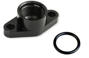 Earl's - Earl's Turbo Fitting - Adapter - Straight - Oil Pan Drain Flange to 12 AN Female O-Ring - Aluminum - Black - T40/GT4508R/2024 Turbos