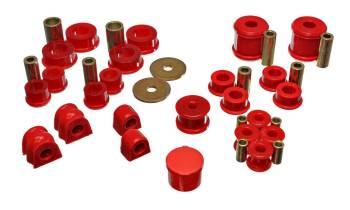 Energy Suspension - Energy Suspension Hyper-Flex Bushing Kit - Suspension Bushings - Polyurethane/Steel - Red/Cadmium