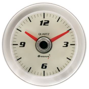 Equus Products - Equus 8000 Series Clock Gauge - Electric - Analog - 2" Diameter - White Face