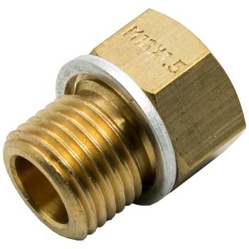 Equus Products - Equus Adapter Fitting - Straight - 10 AN Female to 3/8-18 NPT Male/1/4-18 NPT Male - 1/2-14 NPT Male/16 mm x 1.5 Male - Brass