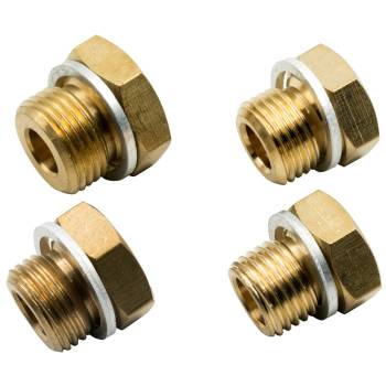 Equus Products - Equus Adapter Fitting - Straight - 1/8-27 NPT Female to 14 mm x 1.5/16 mm x 1.5/18 mm x 1.5 - Brass