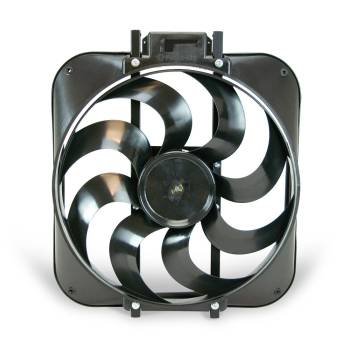 Flex-A-Lite - Flex-A-Lite Black Magic S-Blade Electric Cooling Fan - 15" Fan - Push/Pull - 3000 CFM - 12V - Curved Blade - 16 x 18" - 4-1/4" Thick - Plastic