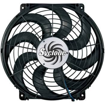 Flex-A-Lite - Flex-A-Lite Syclone S-Blade Electric Cooling Fan - 16" Fan - Push/Pull - 2500 CFM - 12V - Curved Blade - 15-3/4 x 16-5/8" - 4" Thick - Plastic