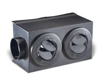 Flex-A-Lite - Flex-A-Lite Mojave Heater Plenum - Two Vents - Plastic - Black - Universal