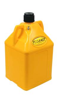 Flo-Fast - Flo-Fast Utility Jug - 14.5 x 15 x 27" Tall - O-Ring Seal Cap - Molded-In Vent - Square - Plastic - Yellow
