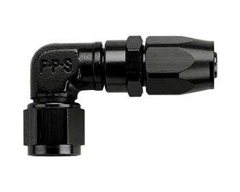 Fragola Performance Systems - Fragola 3000 Series Hose End - Low Profile - 90 Degree - 20 AN Hose to 20 AN Female - Swivel - Aluminum - Black