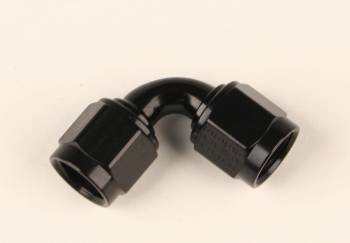 Fragola Performance Systems - Fragola Adapter Fitting - 90 Degree - 12 AN Female to 12 AN Female - Swivel - Aluminum - Black