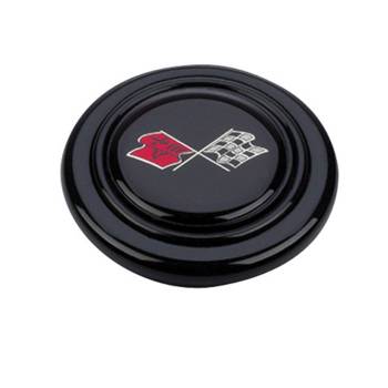 Grant Products - Grant Horn Button - Plastic - Black/Red/Silver - Grant Signature Series Wheels