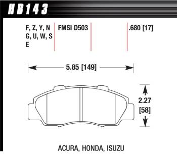 Hawk Performance - Hawk Performance HPS Compound Brake Pads - High Torque - Acura/Honda/Isuzu - (Set of 4)