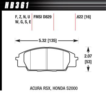 Hawk Performance - Hawk Performance HP Plus Compound Brake Pads - Wide Temperature Range - Front - Acura/Nissan 1984-2008 - (Set of 4)