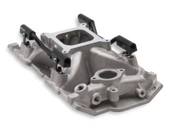 Holley - Holley EFI Intake Manifold - Square Bore - Single Plane - Rectangle Port - Aluminum - Small Block Chevy