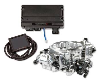 Holley EFI - Holley EFI Terminator X Stealth Fuel Injection System - Throttle Body - Square Bore - Aluminum - Polished - GM LS-Series