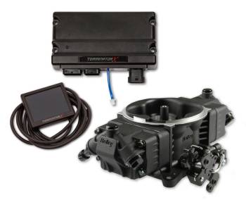 Holley EFI - Holley EFI Terminator X Stealth Fuel Injection System - Throttle Body - Square Bore - Aluminum - Black - GM LS-Series