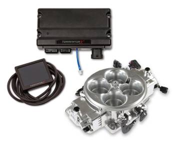 Holley EFI - Holley EFI Terminator X Stealth Fuel Injection System - Multi Port - Power Module/Programmer/02 Sensor - Stainless - Polished