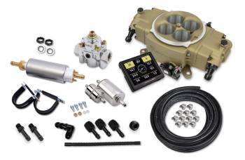 Holley Sniper EFI - Holley Terminator X Stealth Fuel Injection System - Throttle Body - Square Bore - Fitting/Clamp/Hose - Aluminum - Gold