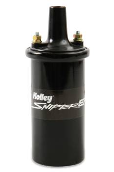 Holley EFI - Holley EFI Ignition Coil - E-Core - 0.700 ohm - Female HEI - 45000 Volts - Black - Universal