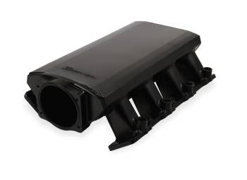Holley - Sniper EFI Intake Manifold - 102 mm Throttle Body Flange - Fuel Rails - Sniper Logo - Aluminum - Black - GM LS-Series